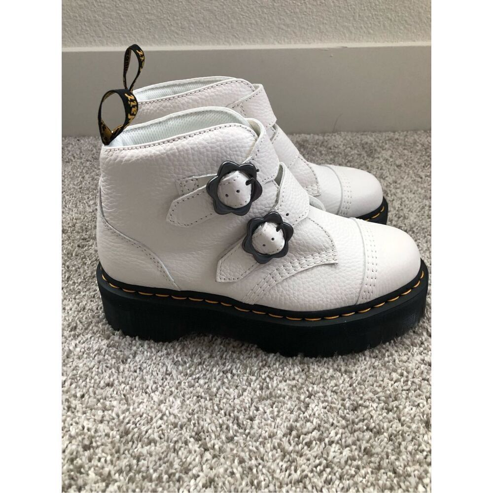 Dr Martens Devon Flower Quad Boots Women's Size 8 - Picture 2 of 7